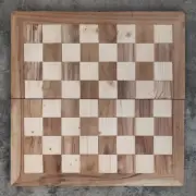 Handmade Wooden Chess Set 21" Hand Carved Board Pieces Full Vintage Game...