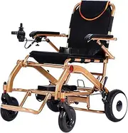 DFQF Lightweight USB Folding Electric Wheelchair Portable Intelligent Aluminum Frame Scooter Transit Travel Chair only Weight 19kg