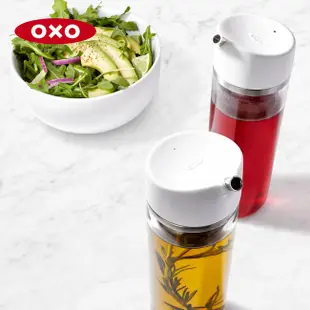 [特價]美國OXO 不滴漏玻璃油醋瓶 2件組-355ml 01014002