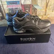 FootJoy Superlites Men's Size 10 M Golf Shoes 58173 Solid Black Leather New