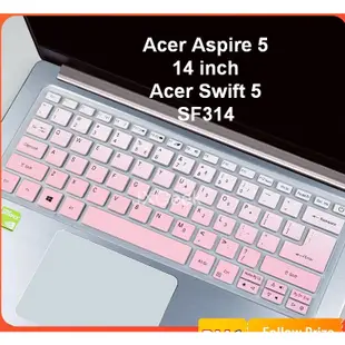 Acer Aspire 5 Swift 5 鍵盤保護膜 A514 筆記本電腦保護套柔軟薄矽膠筆記本電腦鍵盤膜