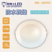 在飛比找森森購物網優惠-【亮博士】LED 天花崁燈 防水崁燈 15公分15瓦 白光 