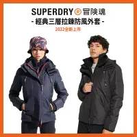 在飛比找Yahoo奇摩購物中心優惠-SUPERDRY 防風外套 男女款 經典三層拉鍊 Wind 