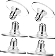 FOMIYES 6 Pcs Transparent Silicone Replacements Backs Clear Large Earring Stopper Locking