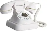 Audio Guest Book for Wedding Phone Audio GuestBook Record Customized Audio Messages Guest Book Classic Retro Style for Parties Birthdays Rentals (White-Retro)