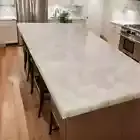 White Quartz Stone Dining Center Table Top, Quartz Counter Top Home Decor