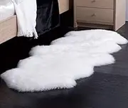 Australian Sheepskin Lambskin Long Wool Rug Nature White/Ivory 180cm x 60cm