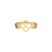 Zephyr Ring in Sterling Silver with Labradorite Stone - Elegant Jewellery in Australia