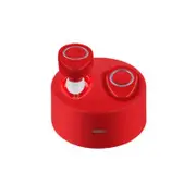 TWS-F1 True Wireless Bluetooth Headphones Invisible Earphone Stereo Music Headsets Multi-Point Connection 452Mah Charging Box-RED