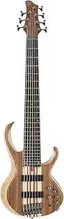 Ibanez BTB747 7 string Electric Bass Guitar With Mahogany-backed Ash Wings, Walnut Top2 Humbucking Pickups and 3-band Active EQ - Natural Flat Low Gloss