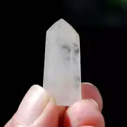 RARE White Amphibole Quartz Crystal Mini Tower, Angel Phantom Quartz, Brazil e15