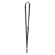 Rexel Lanyard Flat With Alligator Clip Breakaway Black Pack 10