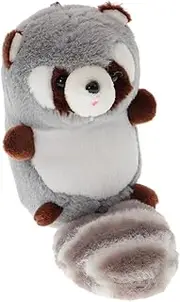 ibasenice Plush Raccoon Keychain Accessories Unique Stuffed Bag Pendant for Keys Lightweight and Plush Keyring present for Teens and Friends Decorative Backpack Pendant Grey