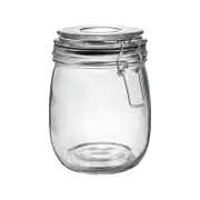 Argon Tableware Glass Storage Jar with Airtight Clip Lid - 750ml