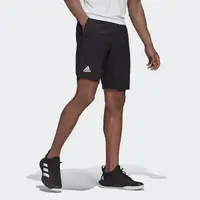 在飛比找Yahoo奇摩購物中心優惠-Adidas 男裝 短褲 訓練 拼接網布 可調式抽繩 黑【運