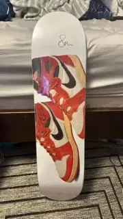 Steph Morris The One - Clean White Skateboard Deck Autograph 20/50
