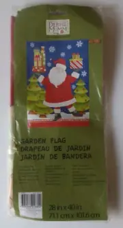 Debbie Mumm Santa Garden Flag 28in x 40in Indoor/Outdoor Christmas Holiday New