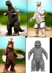 Godzilla Toho Wave 3 Set of 4 ReAction Figures Super 7
