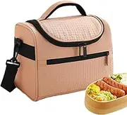 Insulated Lunch Box, 8.5L Large Capacity Reusable Soft Tote Cooler Bag with Adjustable Shoulder Strap, Men Women Lunch Bags for Office, School, Outdoor, Picnic, 25 * 16.5 * 20.5cm, Pink