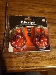 Master Lock 1530T Locker Combination Padlock Set Same Combo New Red E5