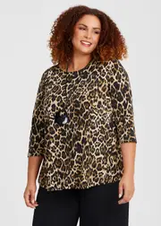 [TS] Taking Shape Ade Leopard Top Size 12 in Print - Plus Size Women's Clothing Print