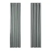 2X Blockout Curtains Blackout Window Curtain Eyelet 140x230cm Grey Shine