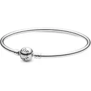 Pandora 590713-19 Moments Silver Bangle Clasp Sterling Silver Bracelet