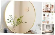 Gold Round Wall Mirror 30 Inch, Bathroom Mirrors for Over Sink, Circle Mirror