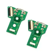 2Pack USB 12 Pin Socket Charger Port Board Parts For Sony PS4 Pro Controller