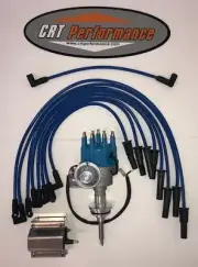 CHRYSLER 273-318-340-360 BLUE SMALL Cap HEI Distributor + 60K COIL + USA Wires