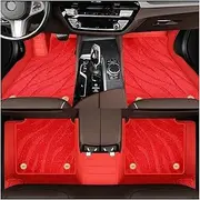 Customized Car Specific Foot Mats, Double Layered Carpets for All Models, New Starry Sky Carpet Accessories(RED)