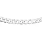 Silver 50cm Flat Curb Chain