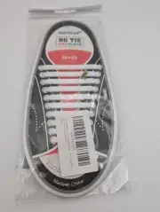 Homar No Tie Elastic Shoelaces 10+10 White Colored.