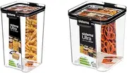 [Sistema] Ultra Square Food Container, 1.3L, Black & Ultra Square Food Container, 920ml, Black