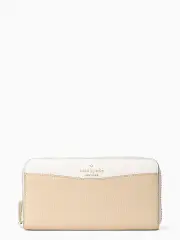 leila colorblock pebbled leather large continental wallet