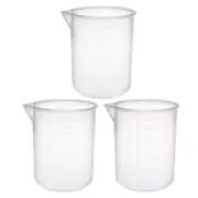 3pcs Measuring Cup Labs PP Plastic Graduated Beakers 1000ml