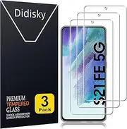 [ 3 Pack ] Tempered Glass Screen Protector for Samsung Galaxy S21 FE 5G, Anti Scratch, 9H Hardness, No Bubbles, High Definition, Easy To Apply, Case Friendly, Transparent