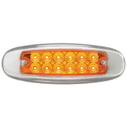 Ultra Thin Dual Function Spyder LED W/ SS Bezel - Amber LED / Amber Lens