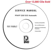 PFAFF 230/332 Automatic Sewing Machine Service Manual-Maintenance-Book on CD