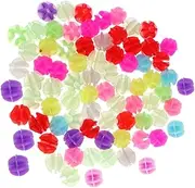 GOOHOCHY 180Pcs Colorful Luminous Bike Wheel Spoke Beads Durable Plastic Clip Spoke Decorations for Cycling Easy to Use for Customizing Bicycle Spokes