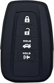 Key Fob Cover for Toyota Camry: 4 Buttons Key Fob Case Fit for Toyota Avalon Camry Hybrid Corolla Highlander Hybrid Mirai RAV4 Hybrid 2018-2024丨Remote Protector YQ14FBC 89904-06220丨 (Black)
