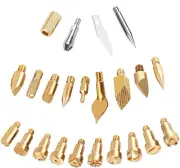 23Pcs Pyrography Wood Burning Tips, Wood Burning Tool Kits Carving Iron Tip For