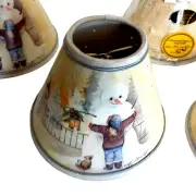 Vintage A Homestead Shoppe Pat Richter Snowman Christmas Lampshade