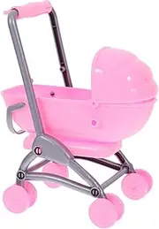 Doll Stroller Toy Boys and Girls Simulation Stroller Doll House Decor Promote Hand-Eye Coordination