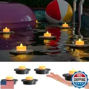GGNOO Floating Pool Lights, Solar Floating Pool Lights 5 Pack Solar Candles O