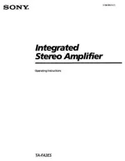 Sony TA-FA30ES Amplifier / Receiver Owners Instruction Manual