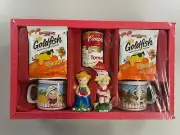 Campbell's Goldfish S&P Soup Mug & Salt & Pepper Figurine Set New OLD STOCK