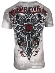 Xtreme Couture by Affliction Men's T-Shirt Brigadier Cross Biker Y2K S-5XL