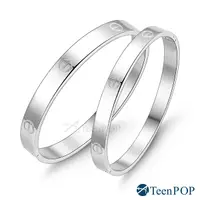 在飛比找Yahoo奇摩購物中心優惠-情侶手環 ATeenPOP 西德鋼對手環 螺絲紋 銀色款 送