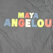 Roots of Fight Womens T-shirt Large Gray Maya Angelou 100% Cotton NEW